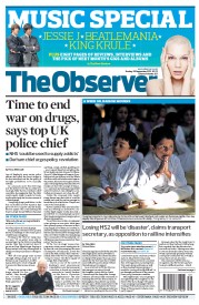 The Observer (UK) Newspaper Front Page for 29 September 2013