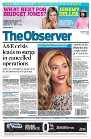 The Observer (UK) Newspaper Front Page for 2 June 2013