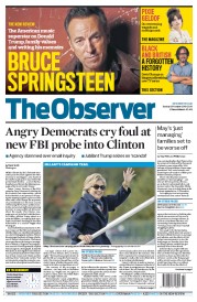 The Observer (UK) Newspaper Front Page for 30 October 2016