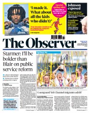 The Observer front page for 30 April 2023