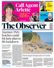 The Observer (UK) Newspaper Front Page for 30 May 2021