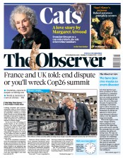 The Observer front page for 31 October 2021
