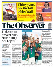 The Observer (UK) Newspaper Front Page for 3 November 2019