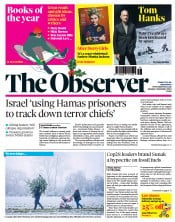 The Observer front page for 3 December 2023