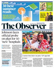 The Observer (UK) Newspaper Front Page for 3 July 2022