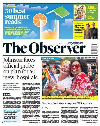 The Observer Newspaper Front Page (UK) for 3 July 2022