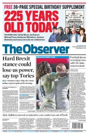 The Observer (UK) Newspaper Front Page for 4 December 2016