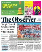 The Observer front page for 4 June 2023