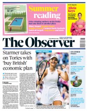 The Observer (UK) Newspaper Front Page for 4 July 2021