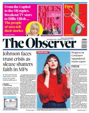 The Observer (UK) Newspaper Front Page for 5 December 2021