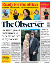 The Observer (UK) Newspaper Front Page for 5 September 2021