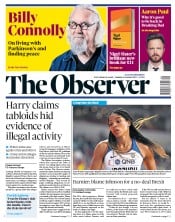 The Observer (UK) Newspaper Front Page for 6 October 2019