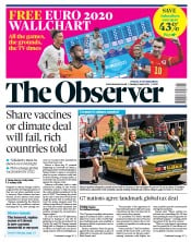 The Observer (UK) Newspaper Front Page for 6 June 2021