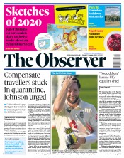 The Observer (UK) Newspaper Front Page for 9 August 2020