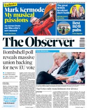 The Observer (UK) Newspaper Front Page for 9 September 2018