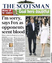 The Scotsman (UK) Newspaper Front Page for 10 October 2011