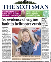 The Scotsman (UK) Newspaper Front Page for 10 December 2013