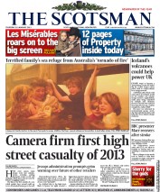 The Scotsman (UK) Newspaper Front Page for 10 January 2013