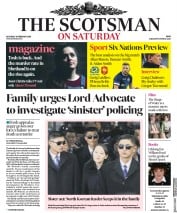 The Scotsman (UK) Newspaper Front Page for 10 February 2018