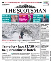 The Scotsman (UK) Newspaper Front Page for 10 February 2021