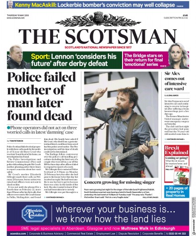 The Scotsman Newspaper Front Page (UK) for 10 May 2018