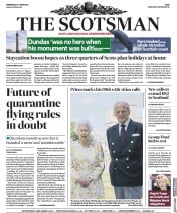 The Scotsman (UK) Newspaper Front Page for 10 June 2020