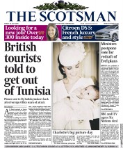 The Scotsman (UK) Newspaper Front Page for 10 July 2015