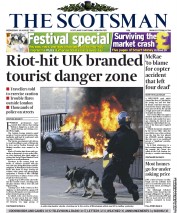 The Scotsman (UK) Newspaper Front Page for 10 August 2011