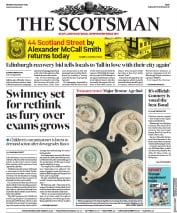 The Scotsman (UK) Newspaper Front Page for 10 August 2020