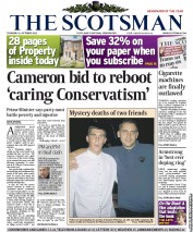 The Scotsman (UK) Newspaper Front Page for 11 October 2012