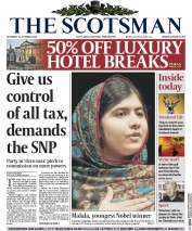 The Scotsman Newspaper Front Page (UK) for 11 October 2014