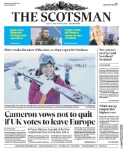 The Scotsman (UK) Newspaper Front Page for 11 January 2016
