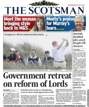 The Scotsman (UK) Newspaper Front Page for 11 July 2012