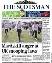 The Scotsman (UK) Newspaper Front Page for 11 July 2014