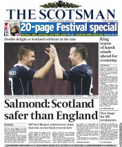 The Scotsman Newspaper Front Page (UK) for 11 August 2011