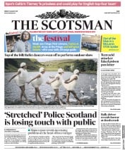 The Scotsman (UK) Newspaper Front Page for 11 August 2017