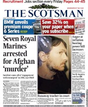 The Scotsman Newspaper Front Page (UK) for 12 October 2012