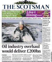 The Scotsman Newspaper Front Page (UK) for 12 November 2013