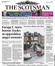 The Scotsman (UK) Newspaper Front Page for 12 November 2019