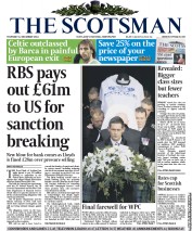 The Scotsman Newspaper Front Page (UK) for 12 December 2013