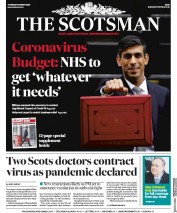 The Scotsman (UK) Newspaper Front Page for 12 March 2020