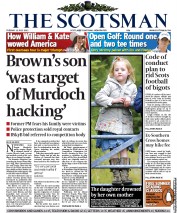 The Scotsman (UK) Newspaper Front Page for 12 July 2011