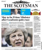 The Scotsman (UK) Newspaper Front Page for 12 July 2016