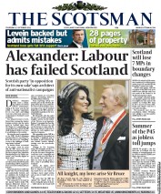 The Scotsman (UK) Newspaper Front Page for 13 October 2011