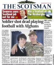 The Scotsman (UK) Newspaper Front Page for 13 November 2012