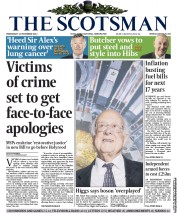 The Scotsman (UK) Newspaper Front Page for 13 November 2013