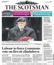 The Scotsman (UK) Newspaper Front Page for 13 November 2017