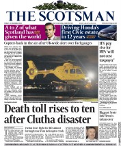 The Scotsman (UK) Newspaper Front Page for 13 December 2013