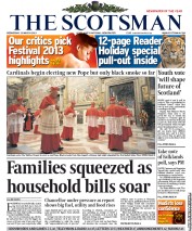 The Scotsman Newspaper Front Page (UK) for 13 March 2013
