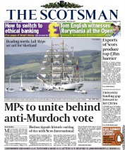 The Scotsman (UK) Newspaper Front Page for 13 July 2011